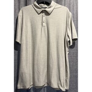 FLX Men's Size XL Polo Golf Shirt Soft Comfort Travel Leisure Gray Short Sleeve